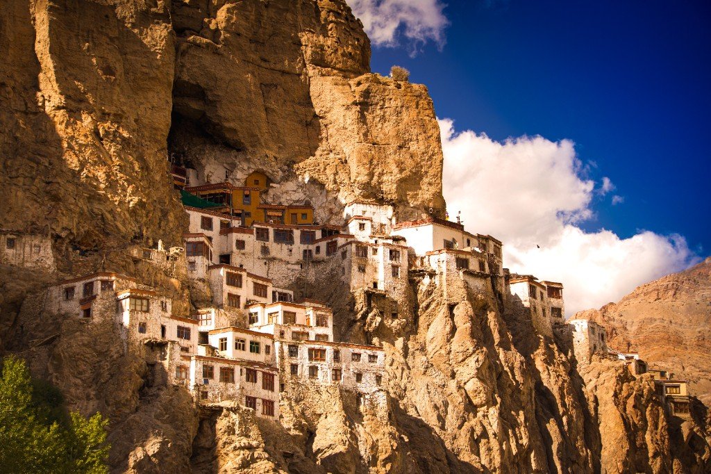 Phuktal Monastery built into a cliff in Zanskar
